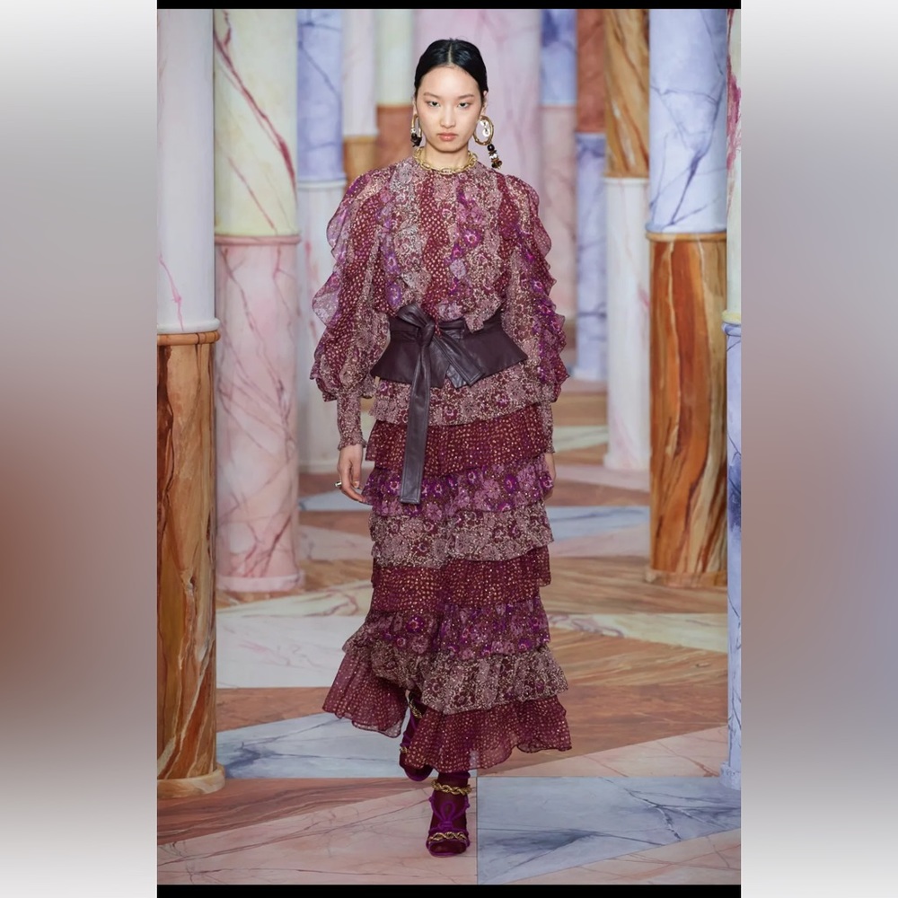 Ulla Johnson Silk Chiffon Midi Skirt Size 12